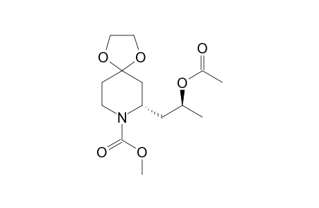 (S) Methyl 7(S)-(2'-acetoxypropyl)-1,4-dioxa-8-aza-spiro[4.5]decane-8-carboxylate