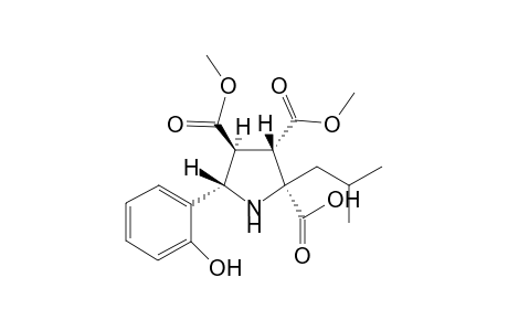 Dimethyl 2-isobutyl-c-5-(2-hydroxyphenyl)pyrrolidine-t-3,c-4-dicarboxylate-r-2-carboxylic acid