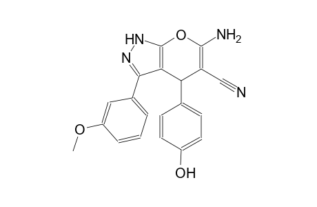 6-amino-4-(4-hydroxyphenyl)-3-(3-methoxyphenyl)-1,4-dihydropyrano[2,3-c]pyrazole-5-carbonitrile