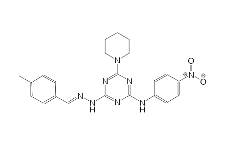 benzaldehyde, 4-methyl-, [4-[(4-nitrophenyl)amino]-6-(1-piperidinyl)-1,3,5-triazin-2-yl]hydrazone