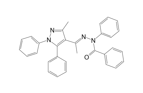 Benzoic acid, [1-(3-methyl-1,5-diphenyl-1H-pyrazol-4-yl)ethylidene]phenylhydrazide