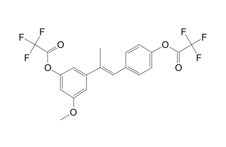 3-Methoxy-5-[(E)-1-methyl-2-{4-[(trifluoroacetyl)oxy]phenyl}ethenyl]phenyl trifluoroacetate