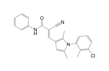 (2E)-3-[1-(3-chloro-2-methylphenyl)-2,5-dimethyl-1H-pyrrol-3-yl]-2-cyano-N-phenyl-2-propenamide