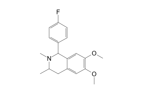 TRANS-6,7-DIMETHOXY-2,3-DIMETHYL-1-(4-FLUOROPHENYL)-1,2,3,4-TETRAHYDRIISOQUINOLINE