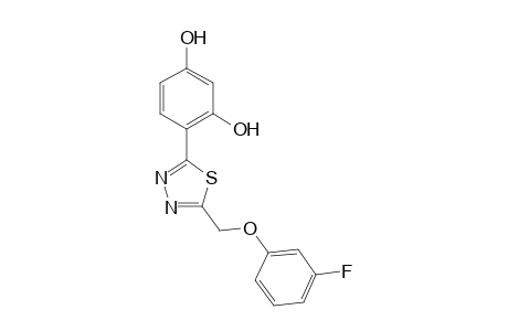 2-(2,4-Dihydroxyphenyl)-5-(3-fluorophenoxymethyl)-1,3,4-thiadiazole