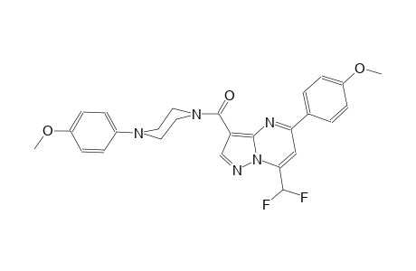 7-(difluoromethyl)-5-(4-methoxyphenyl)-3-{[4-(4-methoxyphenyl)-1-piperazinyl]carbonyl}pyrazolo[1,5-a]pyrimidine