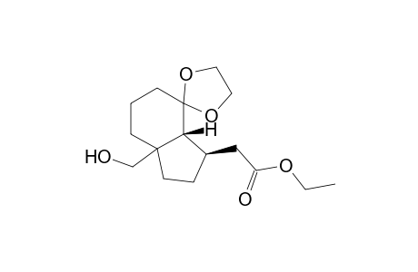 Ethyl (3R*,3aR*,7'R*)-Tetrahydro-7'a-(hydroxymethyl)spiro[1,3-dioxolane-2,4'(3aH)-indan]-3'-acetate