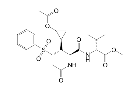 (2S,3R,2'R,1"R,2"R)-2'-[3-(2"-Acetoxycyclopropyl)-2-acetylamino-4-benzenesulfonylbutyrylamino]-3'-methylbutyric acid methyl ester