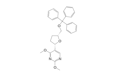 2,4-DIMETHOXY-5-BETA-L-(2,3-DIDEOXY-5-O-TRITYLRIBOFURANOSYL)-PYRIMIDINE