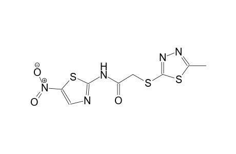acetamide, 2-[(5-methyl-1,3,4-thiadiazol-2-yl)thio]-N-(5-nitro-2-thiazolyl)-