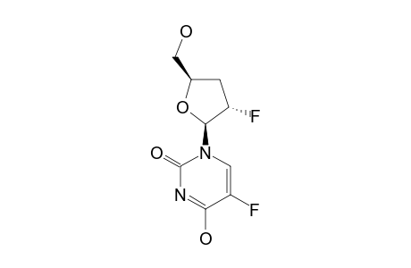 BETA-(D)-2',3'-DIDEOXY-2'-FLUORO-5-FLUOROURIDINE