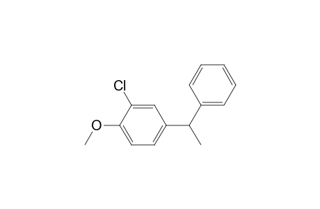 2-Chloro-1-methoxy-4-(1-phenylethyl)-benzene