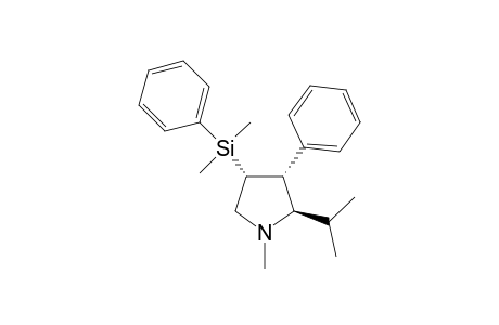 1-Methyl-2.beta.-(1-methylethyl)-4.alpha.-(dimethyphenylsilyl)-3.alpha-phenylpyrrolidine