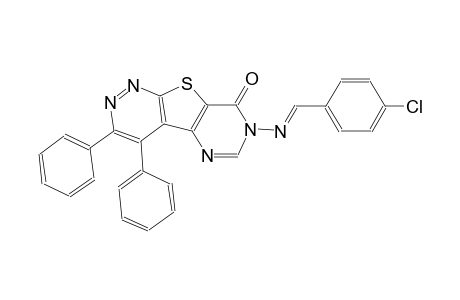 7-{[(E)-(4-chlorophenyl)methylidene]amino}-3,4-diphenylpyrimido[4',5':4,5]thieno[2,3-c]pyridazin-8(7H)-one