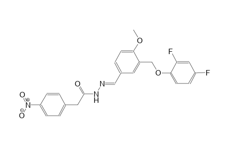 N'-((E)-{3-[(2,4-difluorophenoxy)methyl]-4-methoxyphenyl}methylidene)-2-(4-nitrophenyl)acetohydrazide