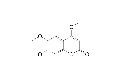 7-HYDROXY-4,6-DIMETHOXY-5-METHYL-COUMARIN
