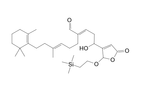 Monoprotected seco-Manoalide {4-[[(3E,7E)-10-(2,6,6-Trimethylcyclohex-1-en-1-yl]-8-methyl-4-formyl-1-hydroxydeca-3,7-dien-1-yl]-5-[2-(trimethylsilyl)eth-1-oxy]furan-2(5H)-one}