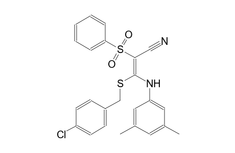 2-propenenitrile, 3-[[(4-chlorophenyl)methyl]thio]-3-[(3,5-dimethylphenyl)amino]-2-(phenylsulfonyl)-, (2Z)-