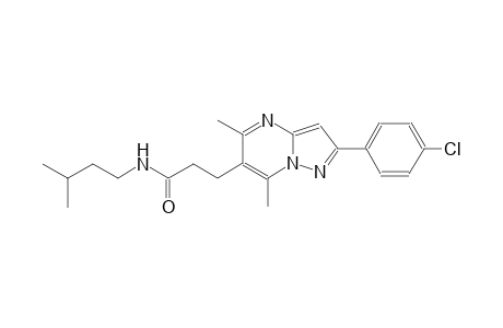 pyrazolo[1,5-a]pyrimidine-6-propanamide, 2-(4-chlorophenyl)-5,7-dimethyl-N-(3-methylbutyl)-