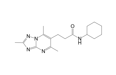 [1,2,4]triazolo[1,5-a]pyrimidine-6-propanamide, N-cyclohexyl-2,5,7-trimethyl-