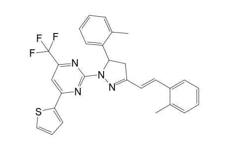 2-[3-(2-Methylstyryl)-5-(2-tolyl)-4,5-dihydro-1H-pyrazol-1-yl]-6-(2-thienyl)-4-(trifluoromethyl)pyrimidine