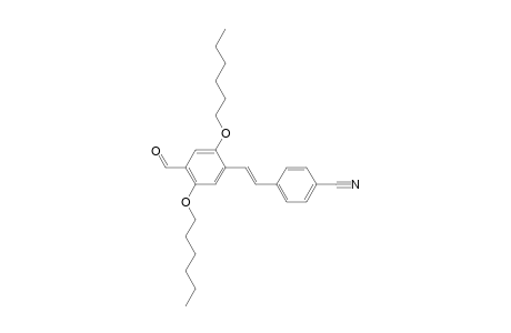 4-[(E)-2-(4-formyl-2,5-dihexoxyphenyl)ethenyl]benzonitrile