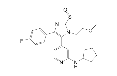 Cyclopentyl-{4-[5-(4-fluorophenyl)-2-methanesulfinyl-3-(2-methoxyethyl)-3H-imidazol-4-yl]pyridin-2-yl}amine