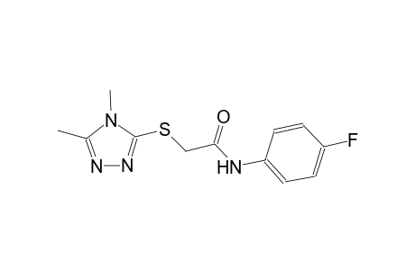 2-[(4,5-dimethyl-4H-1,2,4-triazol-3-yl)sulfanyl]-N-(4-fluorophenyl)acetamide
