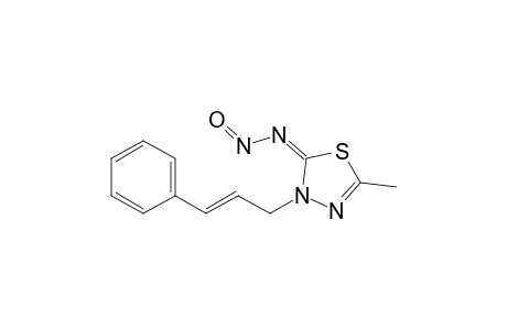 (NE)-N-[3-[(E)-cinnamyl]-5-methyl-1,3,4-thiadiazol-2-ylidene]nitrous amide