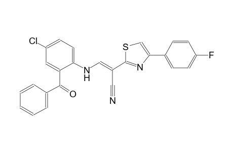(2E)-3-(2-benzoyl-4-chloroanilino)-2-[4-(4-fluorophenyl)-1,3-thiazol-2-yl]-2-propenenitrile