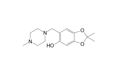 2,2-Dimethyl-5-hydroxy-6-[(4-methyl-1-piperazinyl)methyl]-1,3-benzodioxole