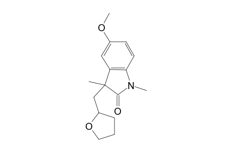 5-Methoxy-1,3-dimethyl-3-((tetrahydrofuran-2-yl)methyl)indolin-2-one