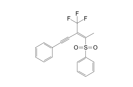 (E)-4-Phenyl-2-trifluoromethyl-1-methylbut-1-en-3-ynyl phenyl sulfone