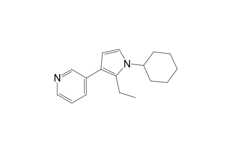 N-Cyclohexyl-2-ethyl-3-(3-pyridyl)pyrrole