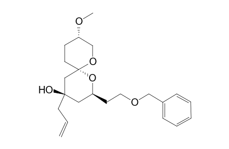 (2S,4R,6S,9S)-4-Allyl-2-(2-(benzyloxy)ethyl)-9-methoxy-1,7-dioxaspiro-[5.5]undecan-4-ol