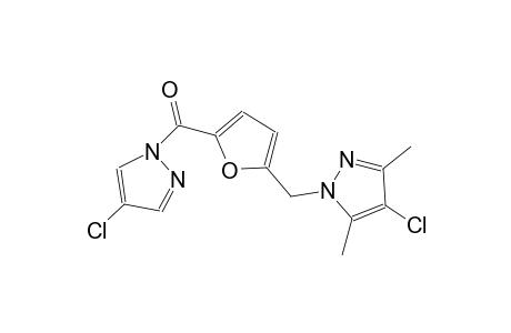 4-chloro-1-({5-[(4-chloro-1H-pyrazol-1-yl)carbonyl]-2-furyl}methyl)-3,5-dimethyl-1H-pyrazole