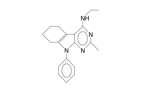 N-Ethyl-2-methyl-9-phenyl-5,6,7,8-tetrahydro-9H-pyrimido(4,5-B)indol-4-amine