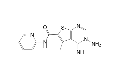 thieno[2,3-d]pyrimidine-6-carboxamide, 3-amino-3,4-dihydro-4-imino-5-methyl-N-(2-pyridinyl)-