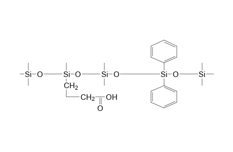 Poly(dimethylsiloxane)-b-poly(diphenylsiloxane)-b-poly(methyl-omega-carboxypropylsiloxane)