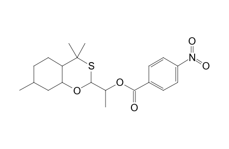 1-(4,4,7-trimethyl-4a,5,6,7,8,8a-hexahydrobenzo[e][1,3]oxathiin-2-yl)ethyl 4-nitrobenzoate