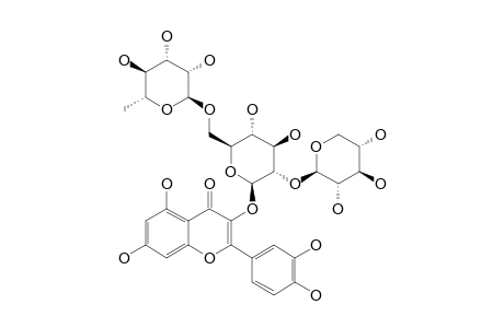 QUERCETIN-3-O-BETA-D-[2-(G)-O-BETA-D-XYLOPYRANOSYL-6-(G)-O-ALPHA-L-RHAMNOPYRANOSYL]-GLUCOPYRANOSIDE