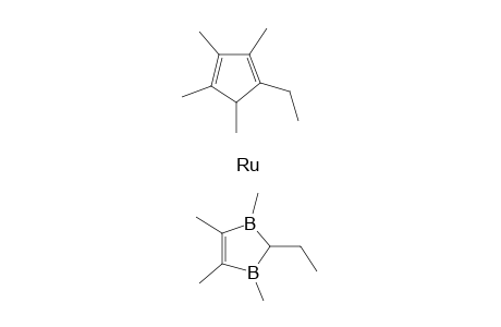 (eta5-2-Ethyl-1,3,4,5-tetramethyl-2,3-dihydro-1,3-diborolyl)(eta5-1-ethyl-2,3,4,5-tetramethyl cyclopentadienyl)ruthenium