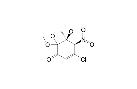 CIS-3-CHLORO-5,6-DIHYDROXY-6-METHOXY-5-METHYL-4-NITRO-CYCLOHEX-2-ENONE