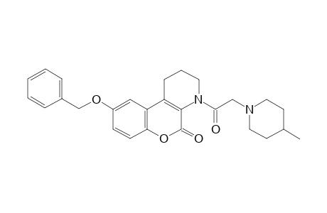 5H-[1]Benzopyrano[3,4-b]pyridin-5-one, 1,2,3,4-tetrahydro-4-[2-(4-methyl-1-piperidinyl)acetyl]-9-(phenylmethoxy)-