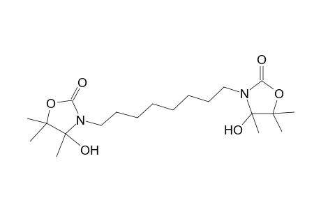 4-hydroxy-3-[8-(4-hydroxy-4,5,5-trimethyl-2-oxo-1,3-oxazolidin-3-yl)octyl]-4,5,5-trimethyl-1,3-oxazolidin-2-one 4-hydroxy-3-[8-(4-hydroxy-4,5,5-trimethyl-2-oxo-oxazolidin-3-yl)octyl]-4,5,5-trimethyl-oxazolidin-2-one 4-hydroxy-3-[8-(4-hydroxy-4,5,5-trimethyl-2-oxo-3-oxazolidinyl)octyl]-4,5,5-trimethyl-2-oxazolidinone 4-hydroxy-3-[8-(4-hydroxy-2-keto-4,5,5-trimethyl-oxazolidin-3-yl)octyl]-4,5,5-trimethyl-oxazolidin-2-one