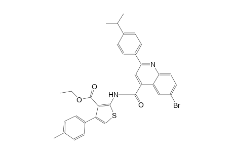 ethyl 2-({[6-bromo-2-(4-isopropylphenyl)-4-quinolinyl]carbonyl}amino)-4-(4-methylphenyl)-3-thiophenecarboxylate