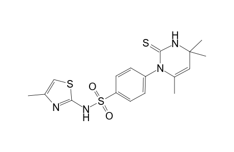 4-[1',2',3',4'-Tetrahydro-4',4',6'-trimethyl-2'-thioxo-1'-pyrimidinyl-N-(4"-methyl-2"-thiazolyl)benzene - sulfonamide
