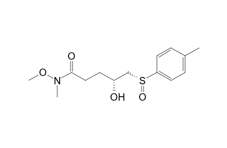 [4R,(S)R]-N-Methoxy-N-methyl-5-hydroxy-6-(p-tolylsulfinyl)pentanamide