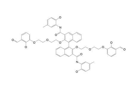 2,2'-BIS-[2-[2-(3-FORMYL-2-HYDROXYPHENOXY)-ETHOXY]-ETHOXY]-N,N'-BIS-(2-HYDROXY-5-METHYLPHENYL)-[1,1'-BINAPHTHALENE]-3,3'-DICARBOXAMIDE