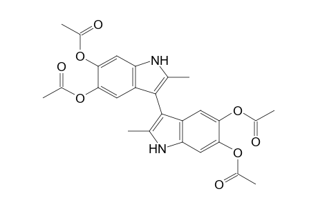 5,5',6,6'-Tetraacetoxy-2,2'-dimethyl-3,3'-biindolyl